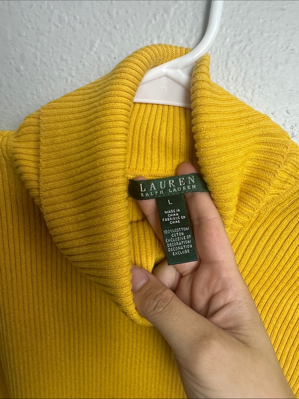 Ralph Lauren Yellow Ribbed Turtleneck Sweater - Women's - Picture 2 of 4